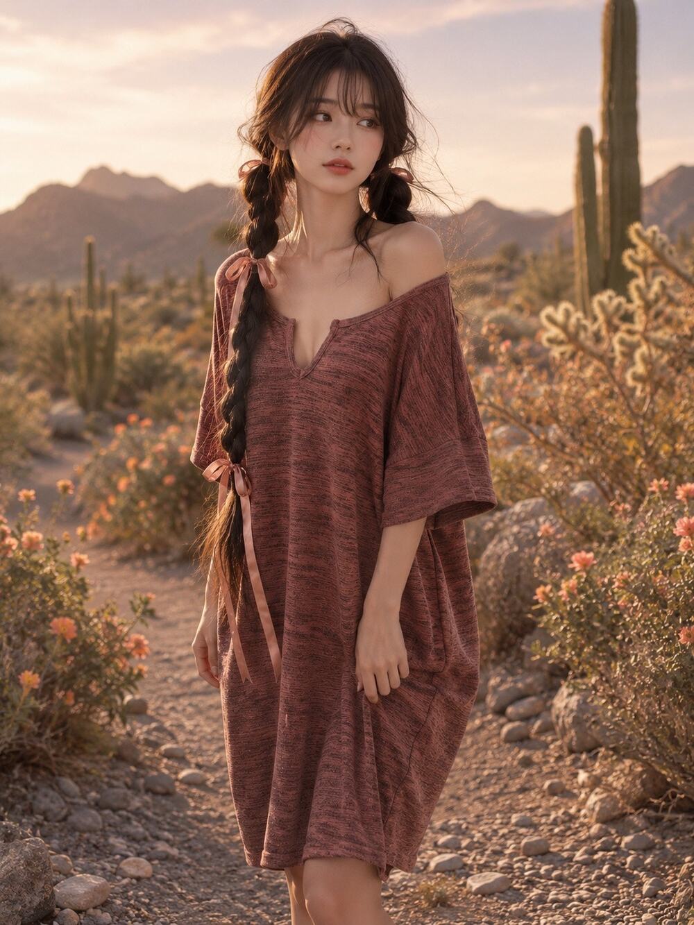 Slow Mornings Fireside Glow ultra slouchy oversized sweater tunic